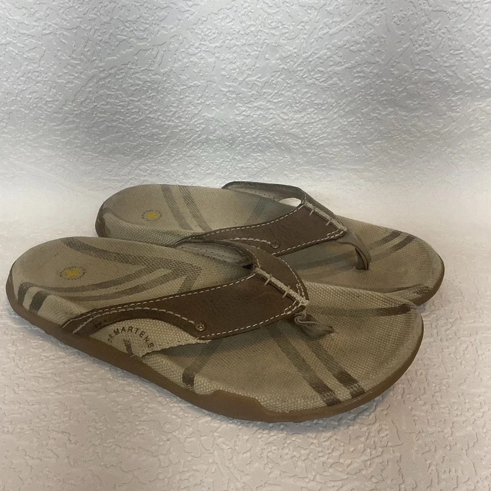 Dr. Martens Brown and Tan Men's Flip-Flops
